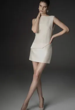 Rachel Gilbert Rikki Sleeveless Mini Dress Cream Size 2 / AU 10 - Hen's & Bachelorette Party Dress for rent on The Volte - image 7