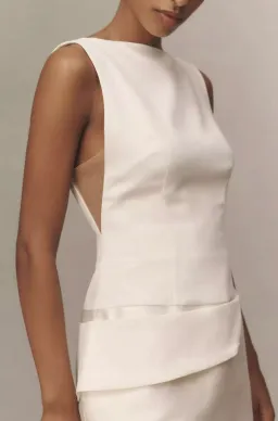 Rachel Gilbert Rikki Sleeveless Mini Dress Cream Size 2 / AU 10 - Hen's & Bachelorette Party Dress for rent on The Volte - image 5