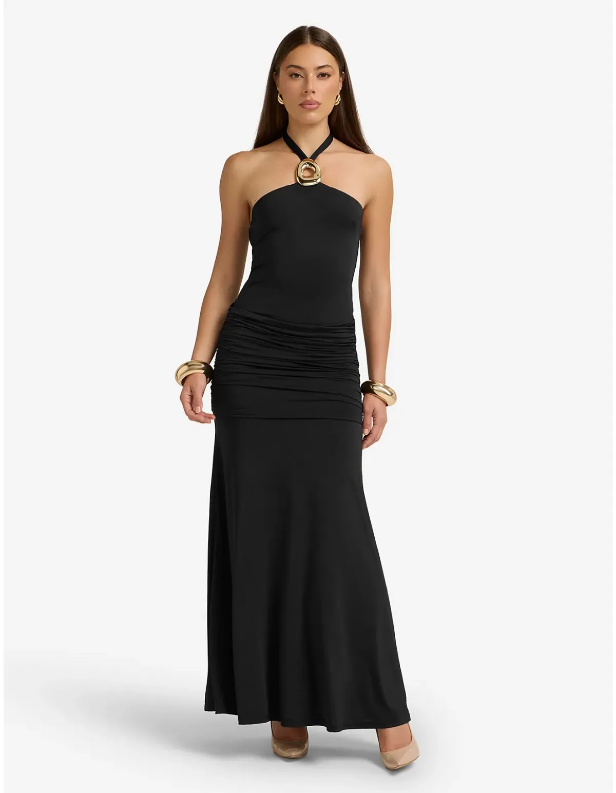 Runaway The Label Alola Halter Maxi Dress Black Size M - Image 1