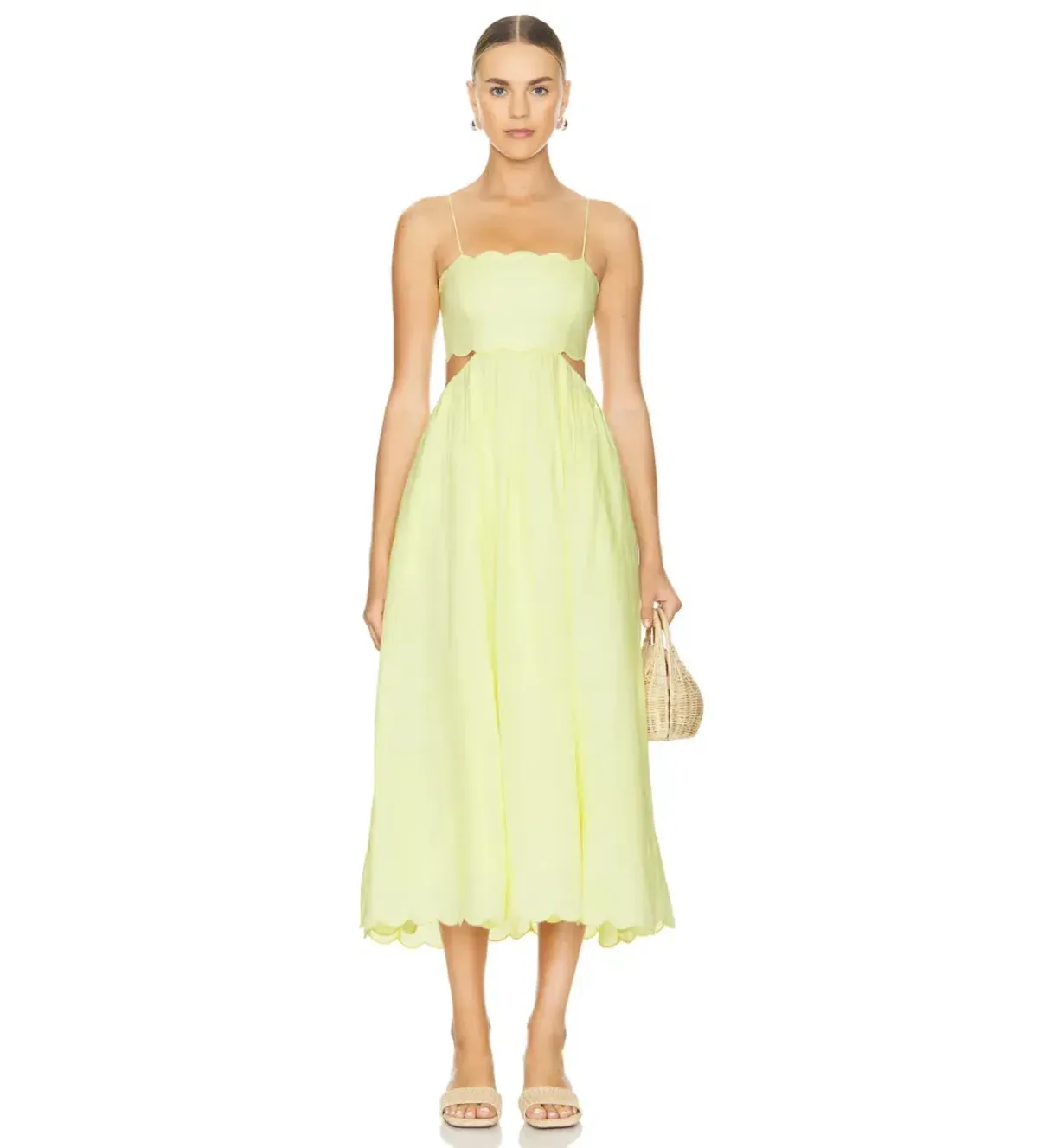 Zimmermann Halliday Scallop Midi in Yellow size 1 - Image 1
