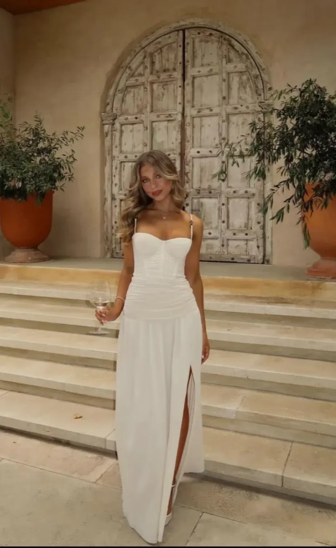 Manning Cartell Double Pleated Dress in Nougat Size 8 for rent on The Volte - main image