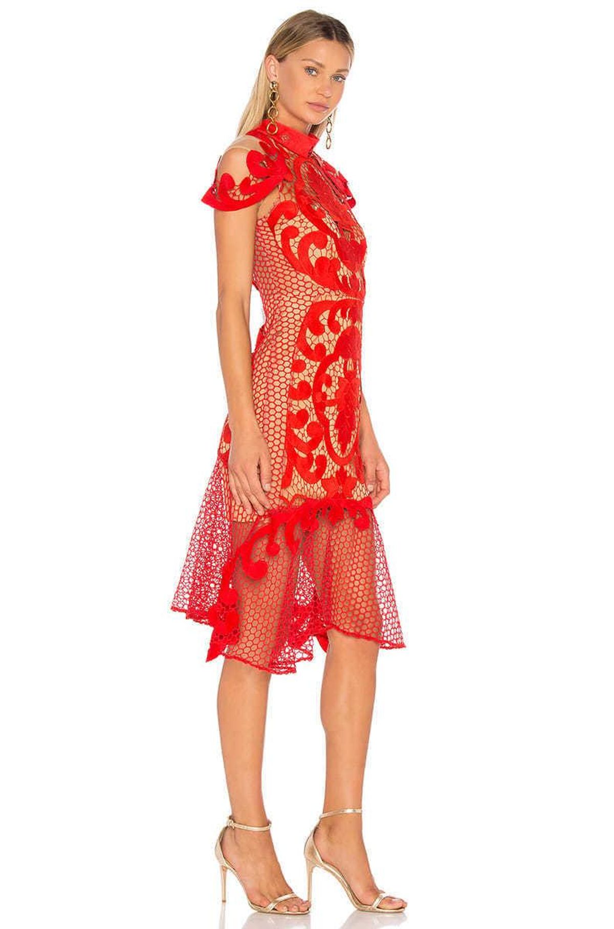 Thurley Rose Ceremony Dress Red Size 12 - Image 2