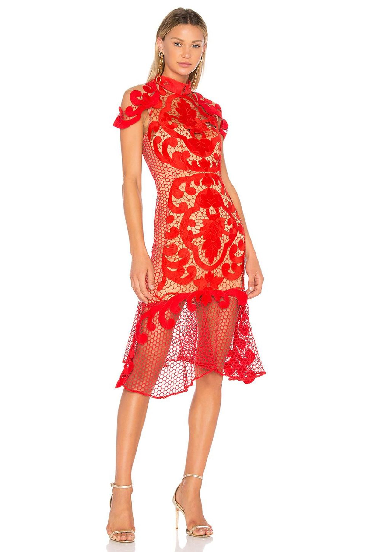 Thurley Rose Ceremony Dress Red Size 12 - Image 1
