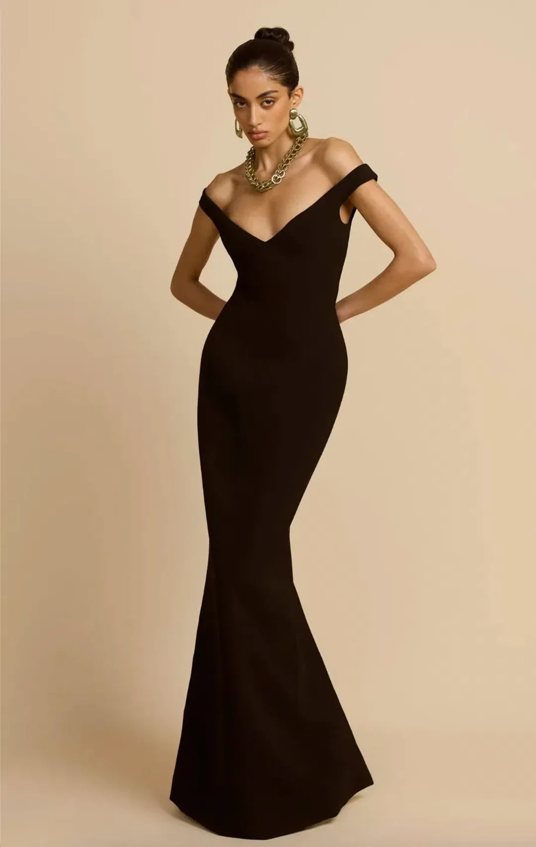 Arcina ori, ELLERY DRESS BLACK, maxi, size 6 for rent on The Volte - main image