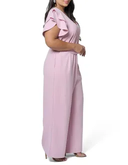 Curve Project Dusk-Caught Out Jumpsuit Pink Size 16 for rent on The Volte - image 4