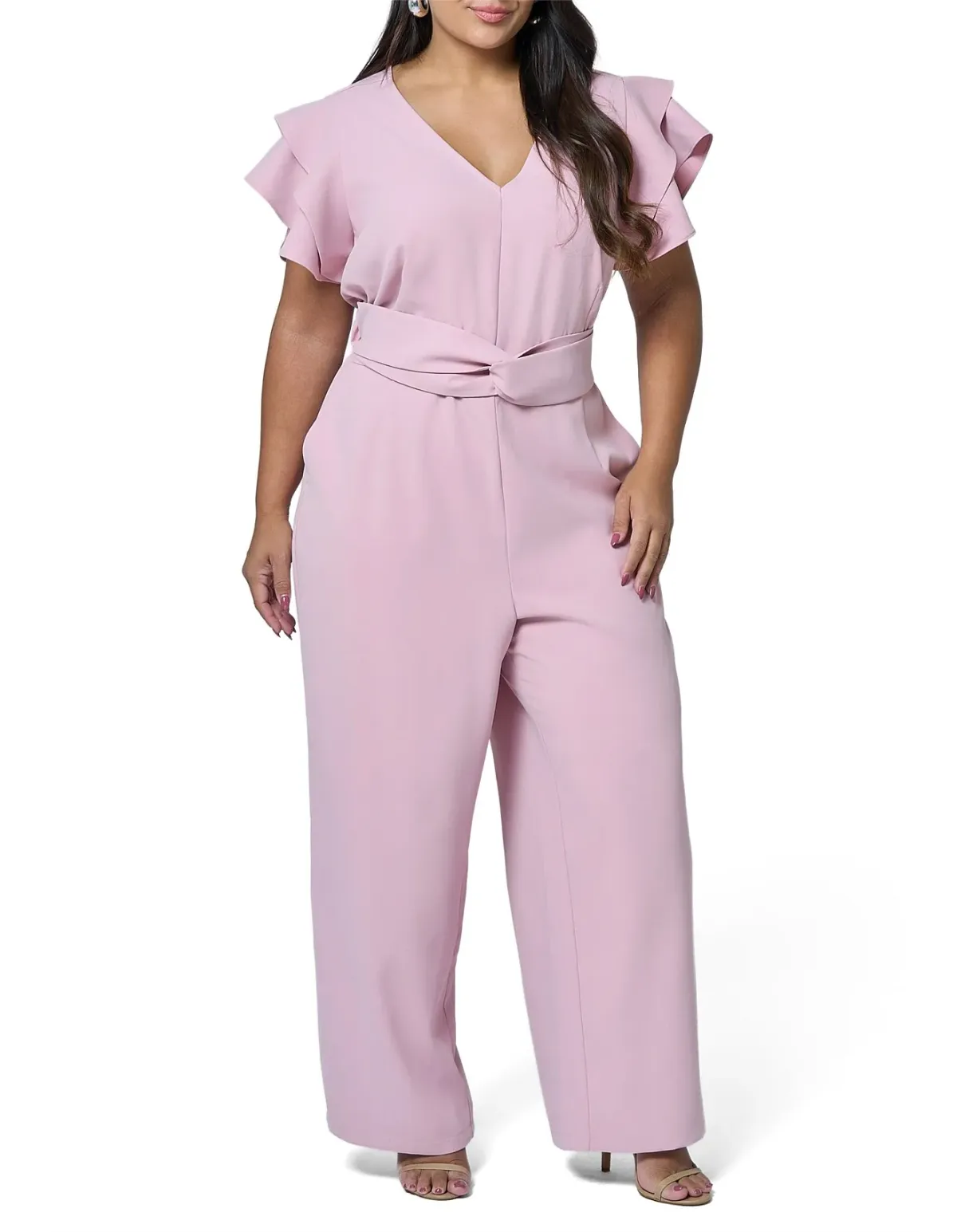 Curve Project Dusk-Caught Out Jumpsuit Pink Size 16 - Image 2