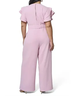Curve Project Dusk-Caught Out Jumpsuit Pink Size 16 for rent on The Volte - image 5