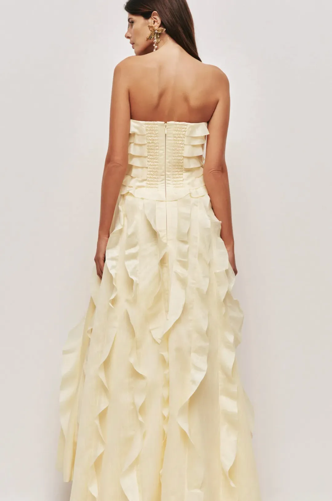 AJE ALLAIRIE GOWN, Yellow, Maxi, Size 6 for rent on The Volte - main image