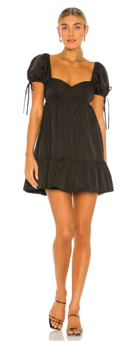 Sicily Dress in Black Amanda Uprichard Size S for rent on The Volte - image 1
