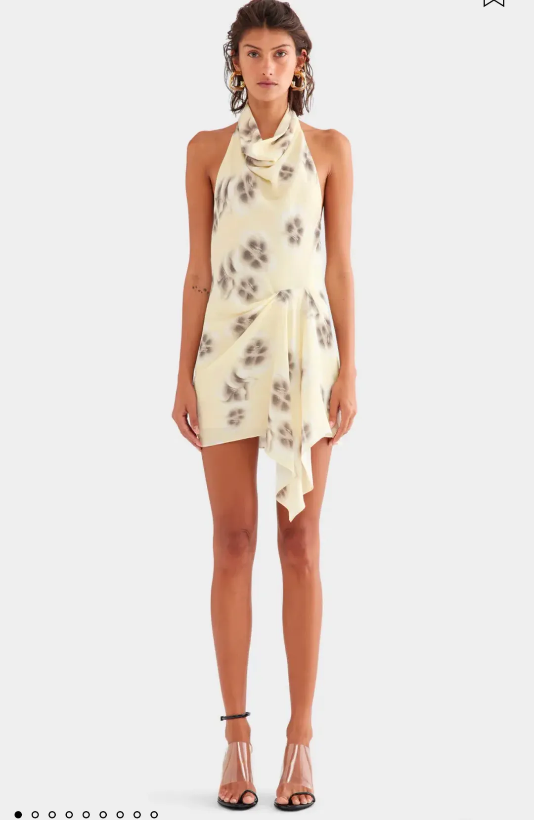 Venroy draped halter mini dress for rent on The Volte - main image