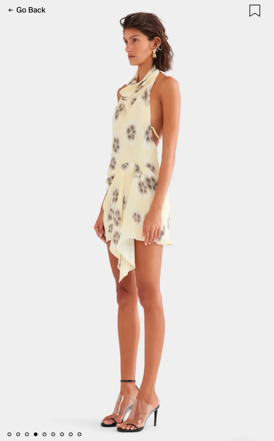 Venroy draped halter mini dress for rent on The Volte - main image