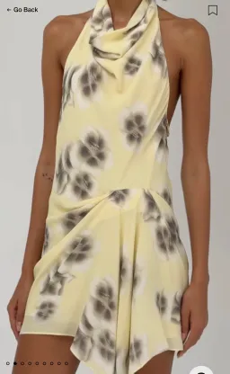 Venroy draped halter mini dress for rent on The Volte - image 2