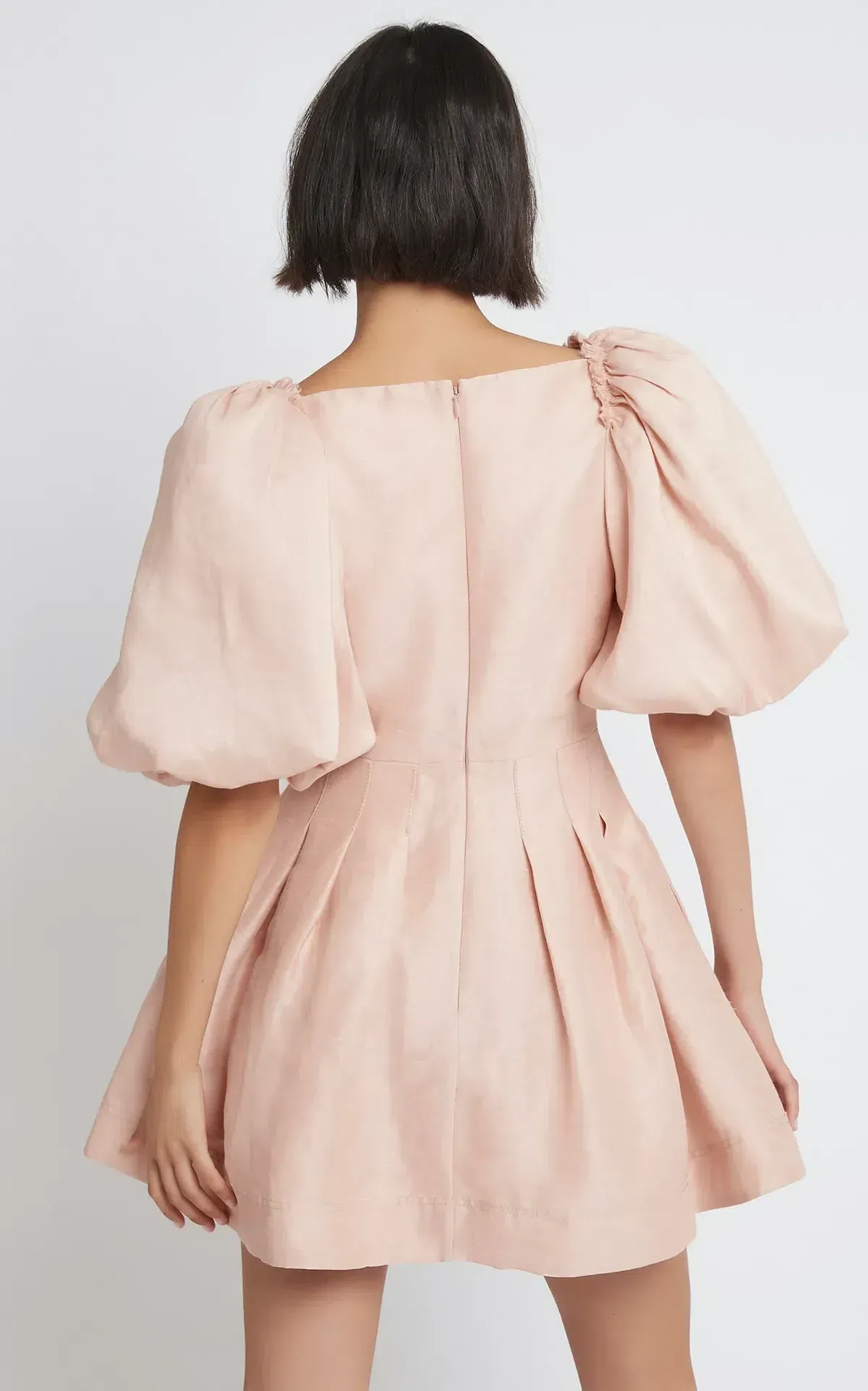 AJE Dusk Knot Puff Sleeve Mini Dress Size 8 AU Pink - Image 2