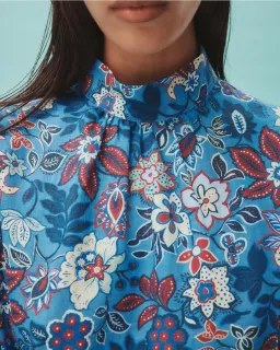 Alemais Isabella Mini Dress Size 14 AU Blue Paisley for rent on The Volte - image 4