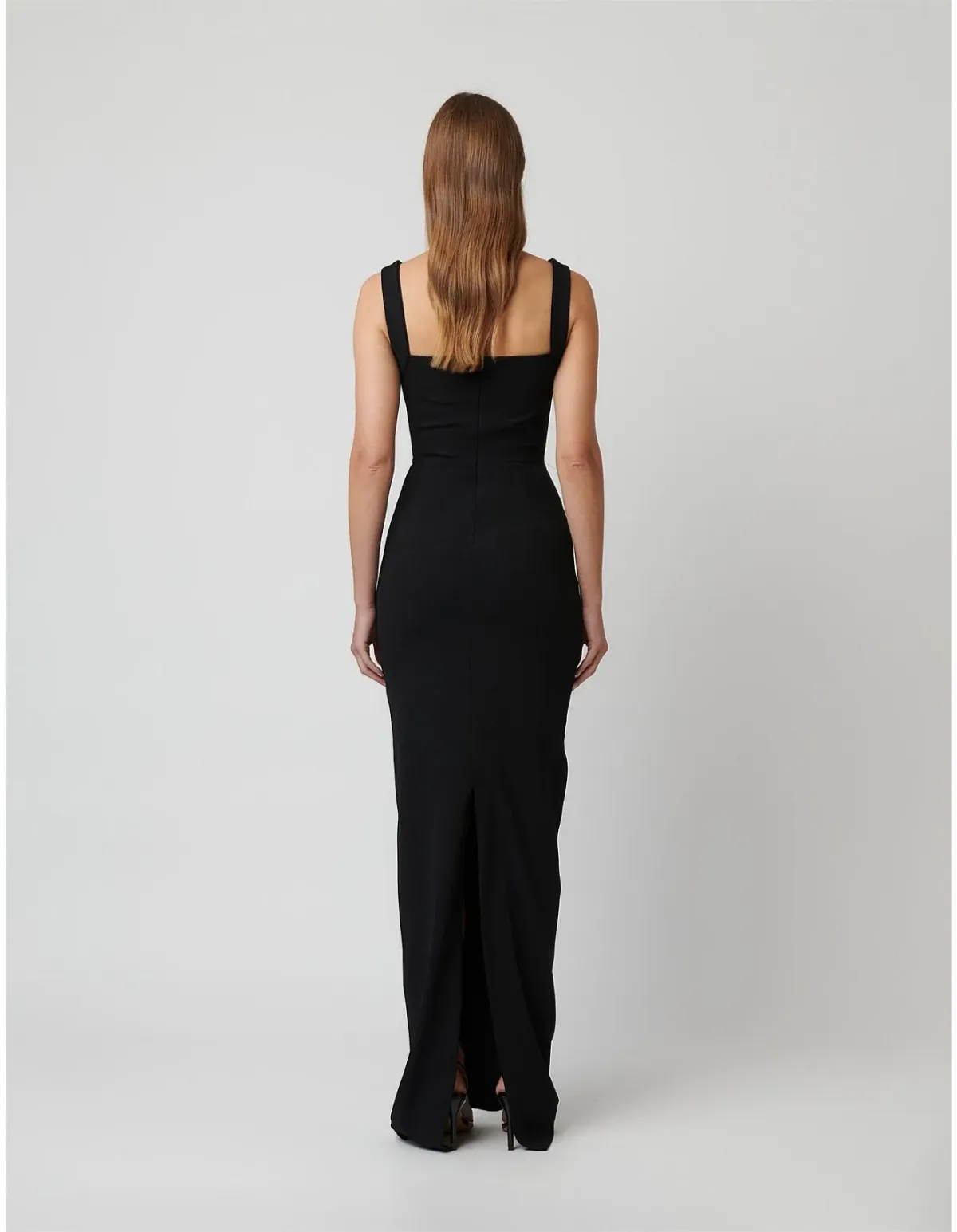 Effie Kats Marbella Soft Crepe Floor Length Gown Black Size 6 - Image 3
