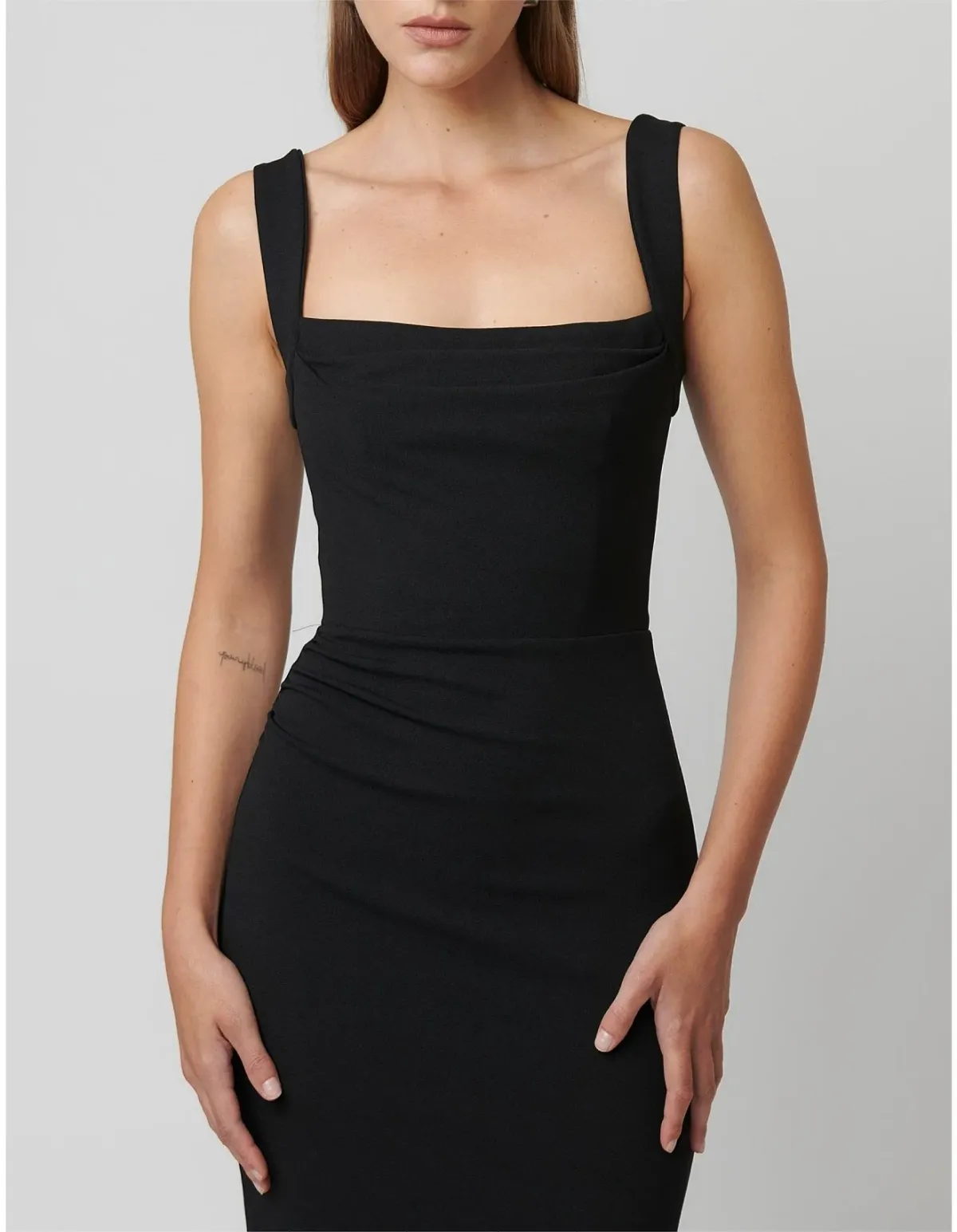 Effie Kats Marbella Soft Crepe Floor Length Gown Black Size 6 - Image 4
