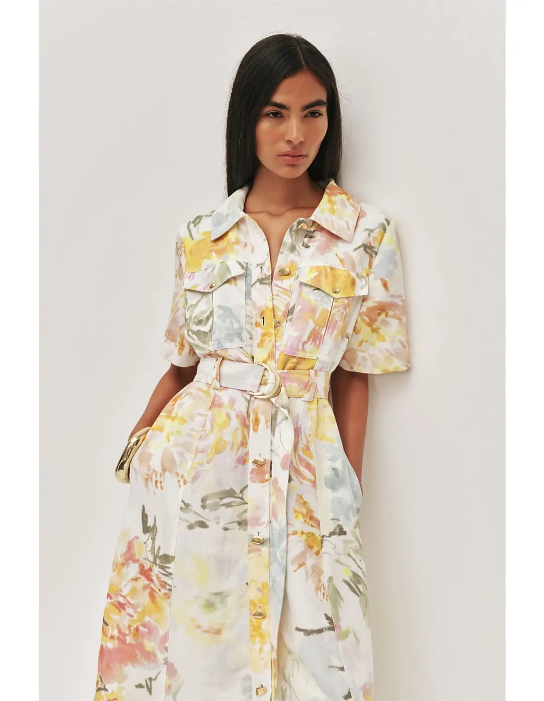 Aje Studio Manon Midi Dress Green Size 6 for rent on The Volte - main image