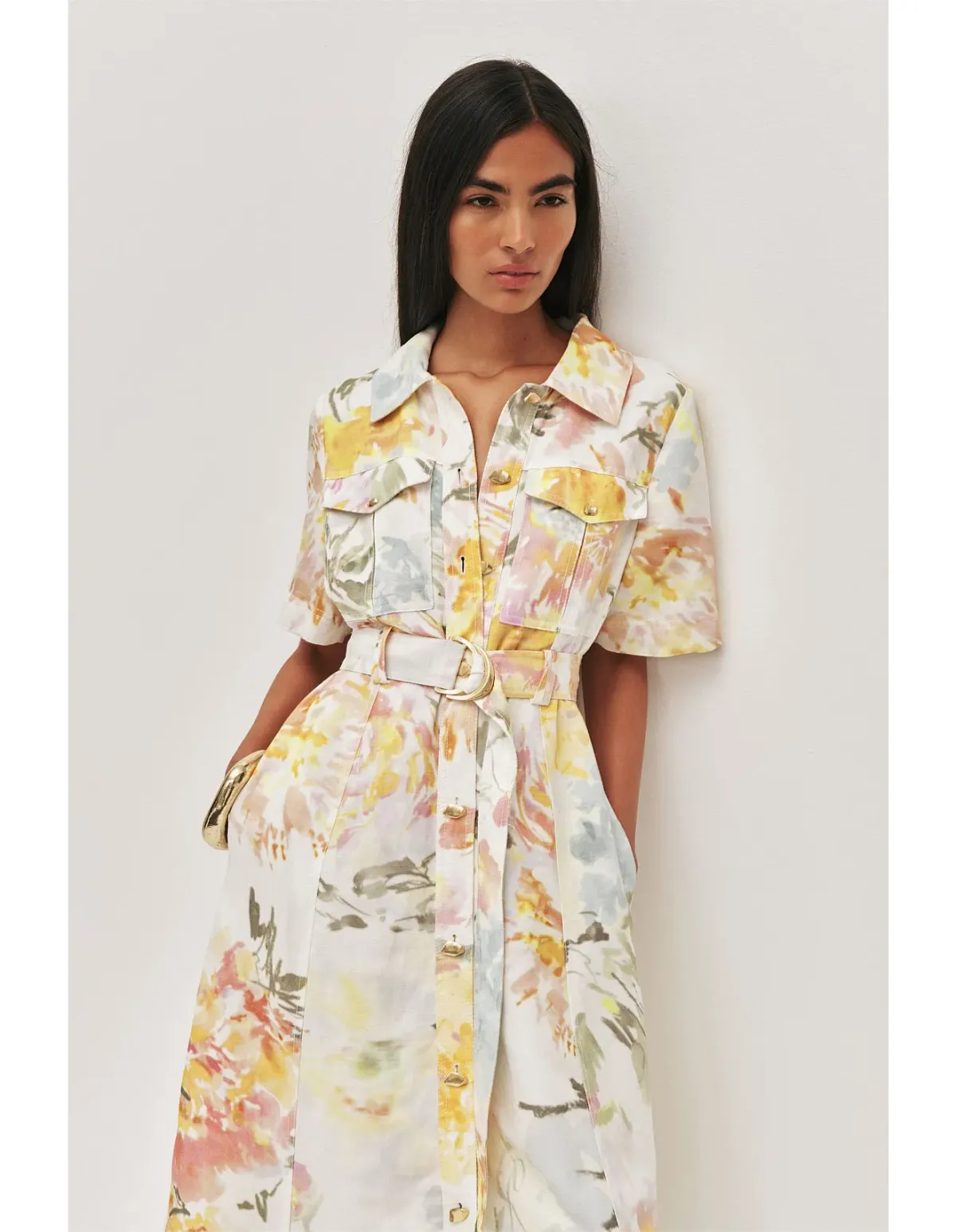 Aje Studio Manon Midi Dress Green Size 6 - Image 3