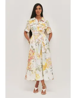 Aje Studio Manon Midi Dress Green Size 6 for rent on The Volte - image 1