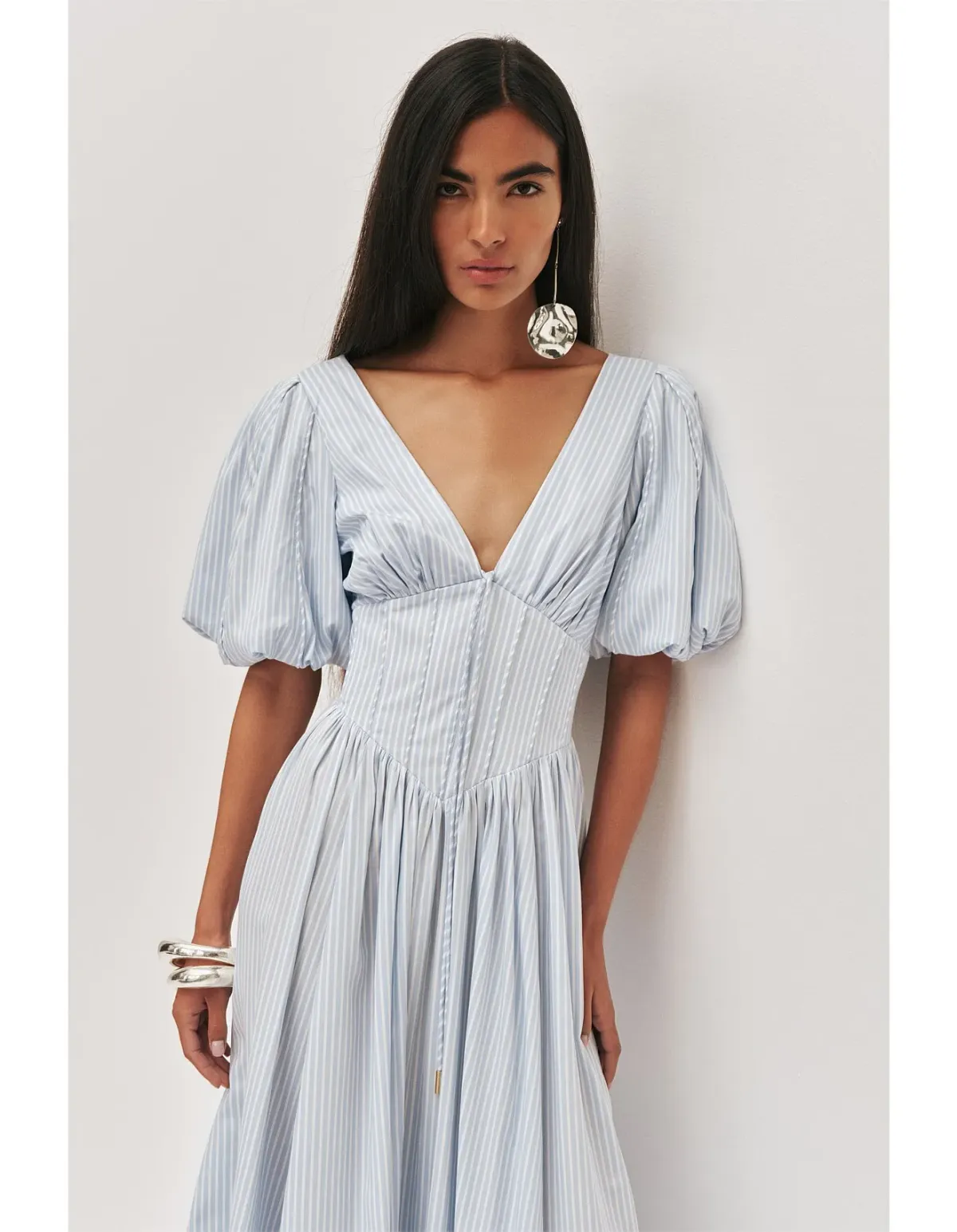 Aje Beau Midi Dress Blue Size 12 - Image 3