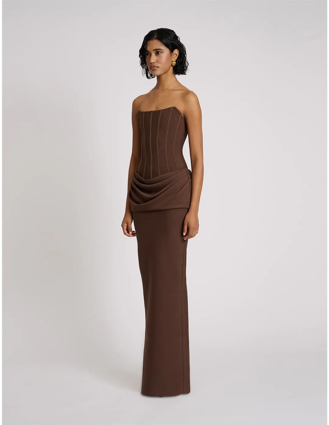 Eliya The Label Hilda Gown Brown Size 10 for rent on The Volte - main image