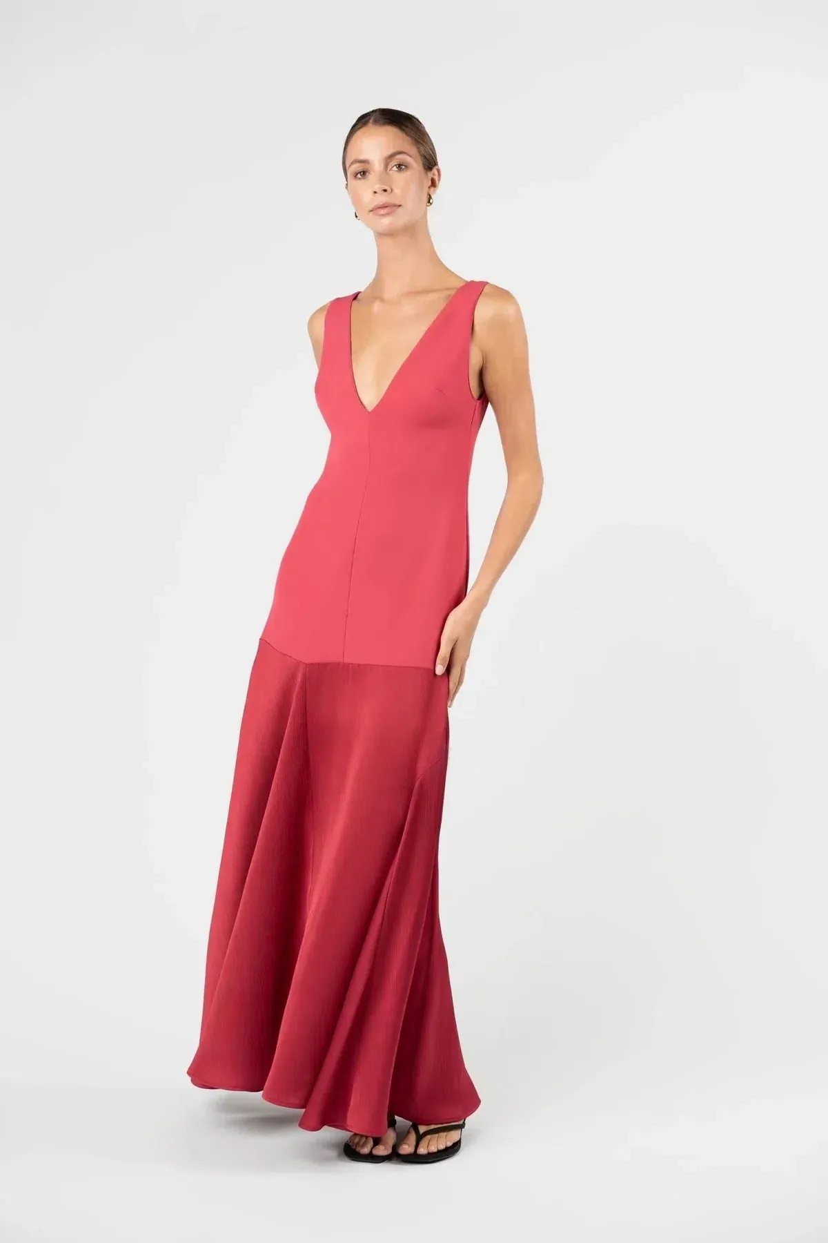 One Fell Swoop Venetian Maxi Dress in Ruby - Image 2