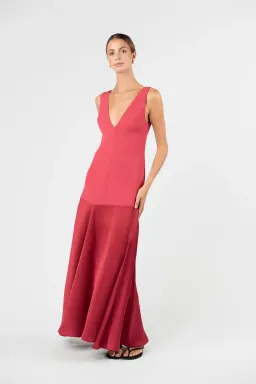 One Fell Swoop Venetian Maxi Dress in Ruby for rent on The Volte - image 2