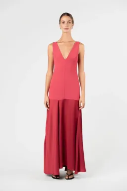 One Fell Swoop Venetian Maxi Dress in Ruby for rent on The Volte - image 3