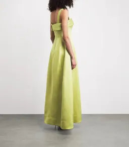 Rachel Gilbert Hallie Strap Maxi Gown in Lime Green Size 0 / AU 6 for rent on The Volte - image 2