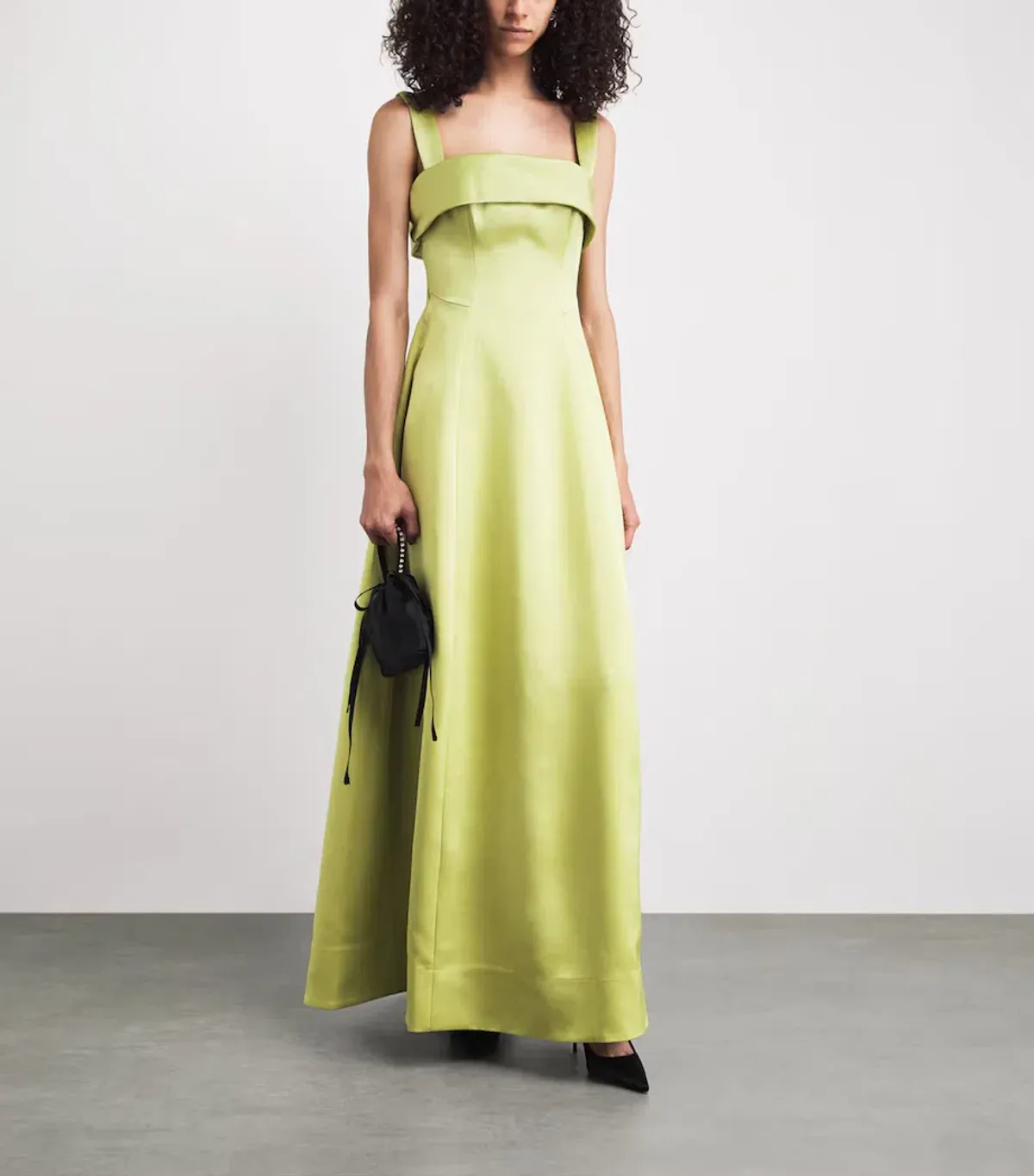 Rachel Gilbert Hallie Strap Maxi Gown in Lime Green Size 0 / AU 6 for rent on The Volte - main image