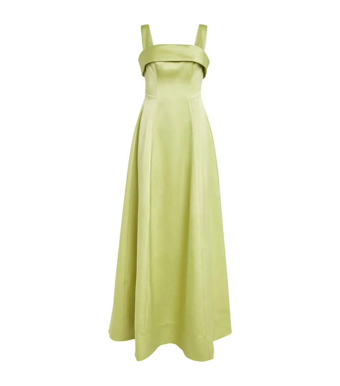 Rachel Gilbert Hallie Strap Maxi Gown in Lime Green Size 1 / AU 8 for rent on The Volte - main image
