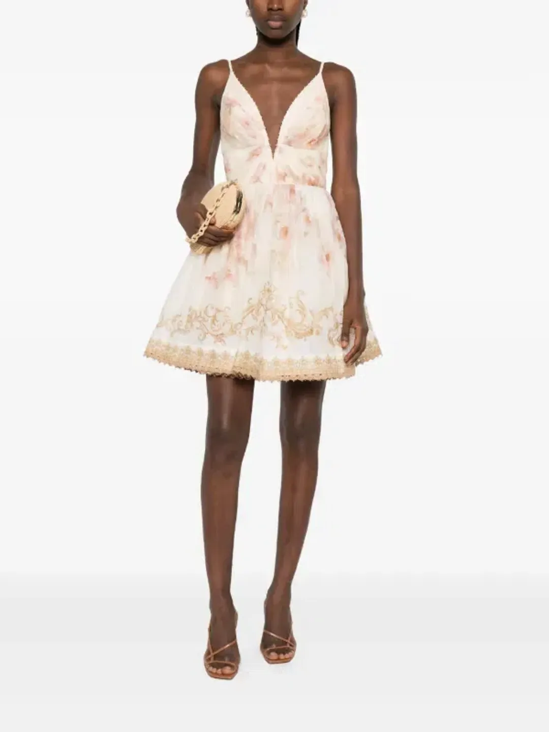 Zimmermann Hypnotic Trimmed Mini Dress Size AU6 for rent on The Volte - main image