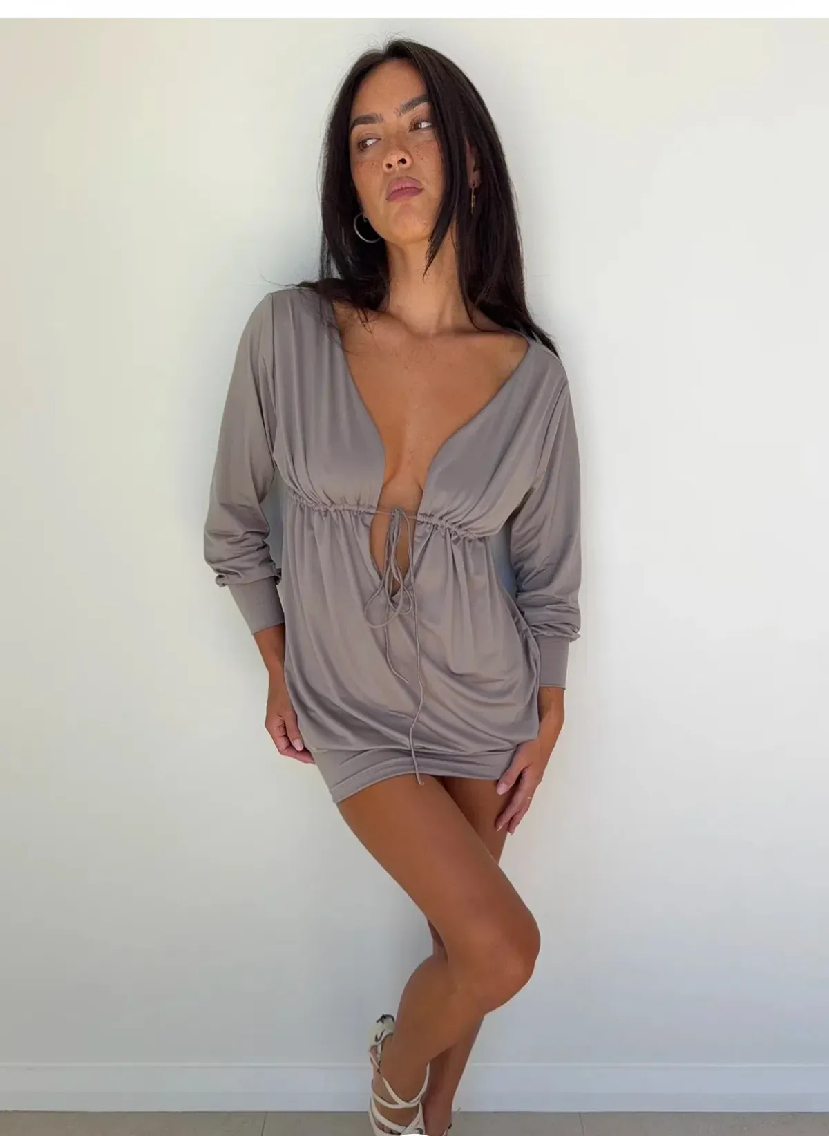 Quinn mini dress in colour slate - Image 2