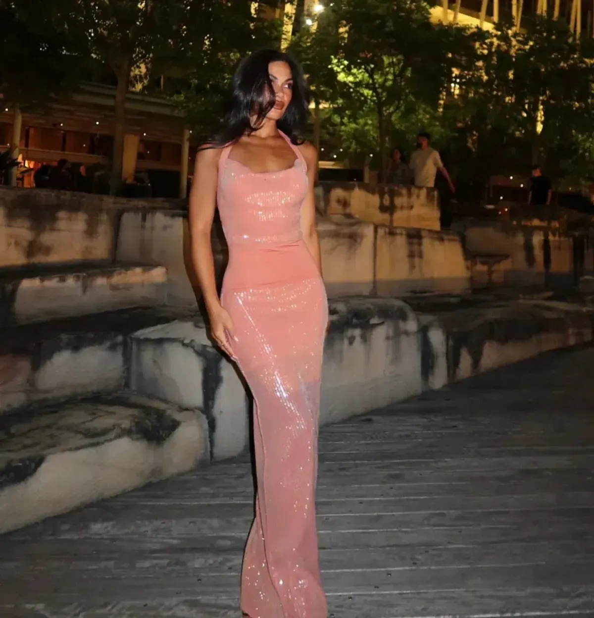 Deconduarte Lilou Coral Gown Size 8 - Image 1