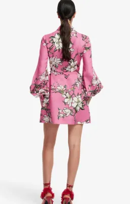 Leo Lin Luminous Linen Mini Dress in Pink Magnolia Size 12 for rent on The Volte - image 2