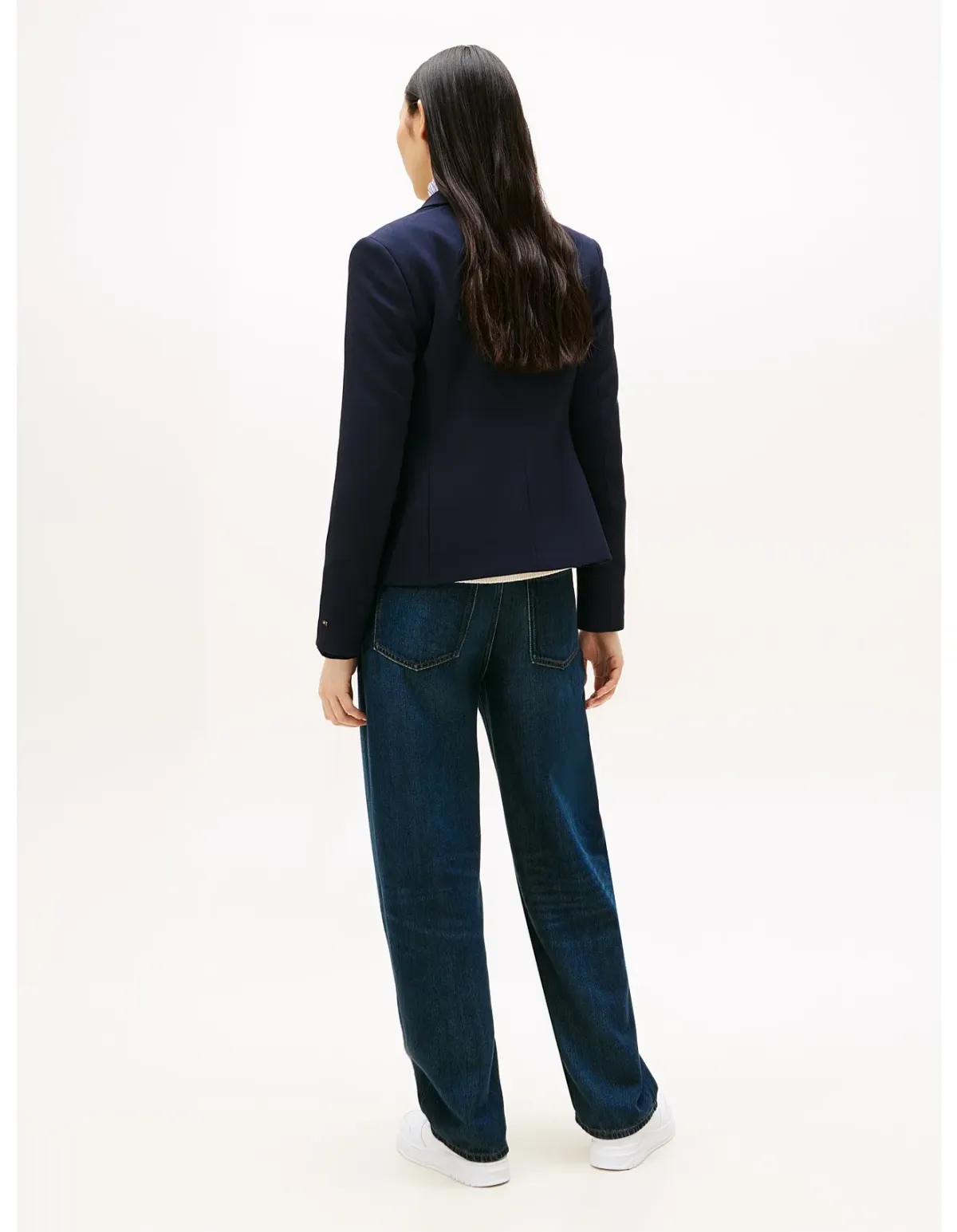 Tommy Hilfiger Punto Tonal Crest Slim Blazer Navy Size 36 EU - Image 2