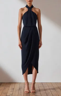 Shona Joy Knot Dress NAVY 12 for rent on The Volte - image 5