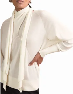 Reiss Alexis Tie Long Sleeve Top Cream Size 8 for rent on The Volte - image 3