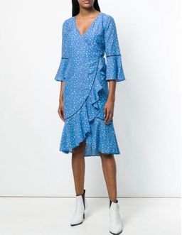 Ganni Beacon Wrap Dress for rent on The Volte - image 1