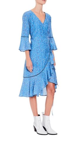 Ganni Beacon Wrap Dress for rent on The Volte - image 4