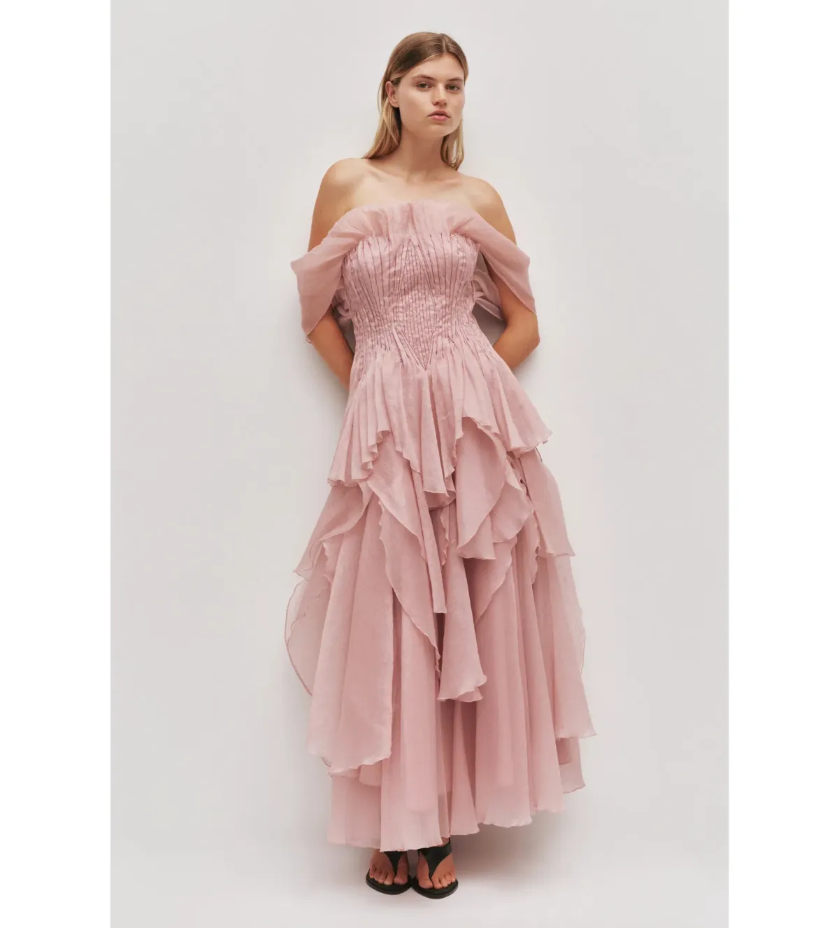 Aje Nisha Gown in Fawn Pink Size AU10 - Image 1