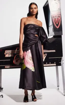 Alemais Regent Noir Gown Black / Multi Size 12 for rent on The Volte - image 5