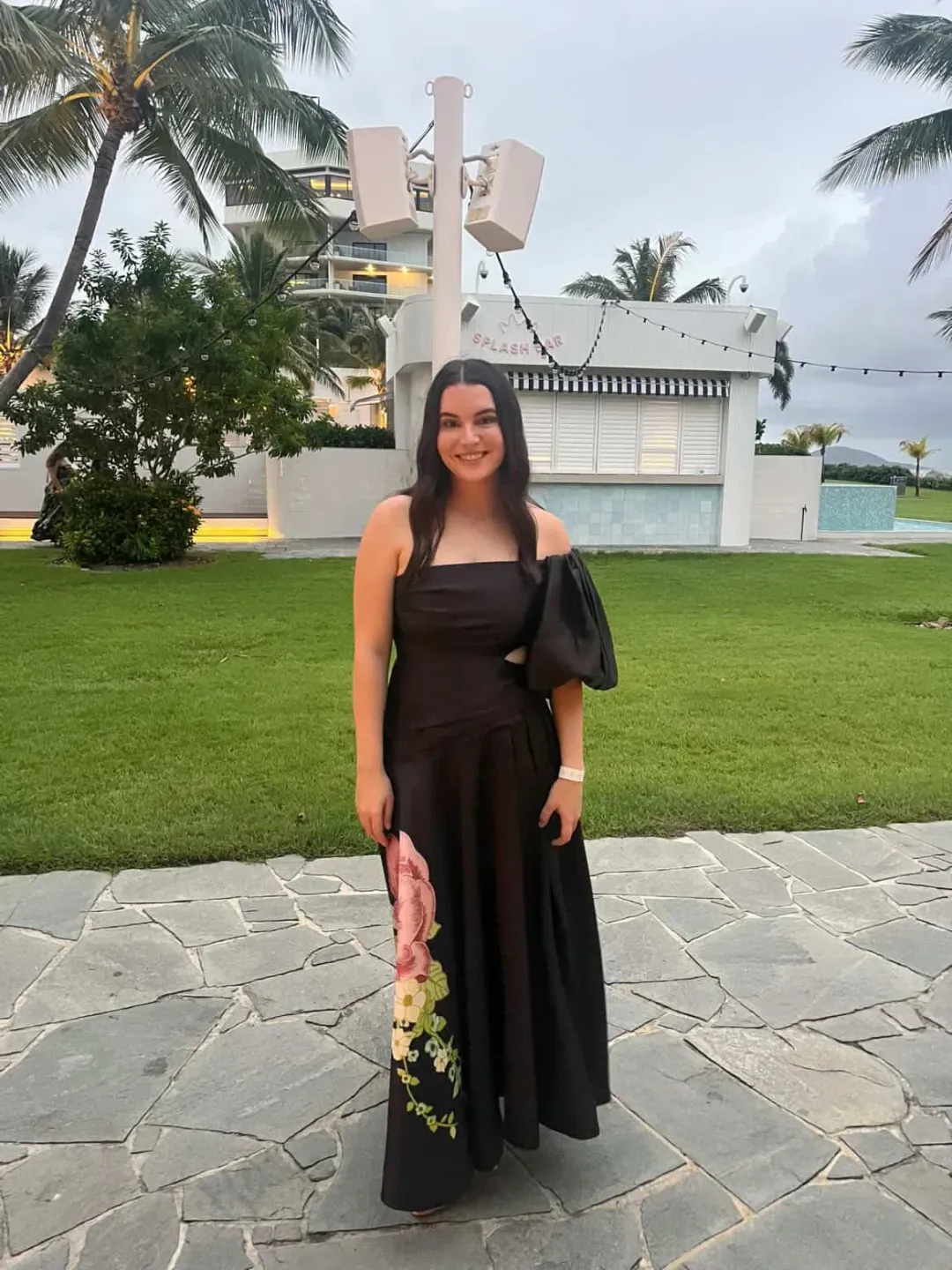 Alemais Regent Noir Gown Black / Multi Size 12 for rent on The Volte - main image