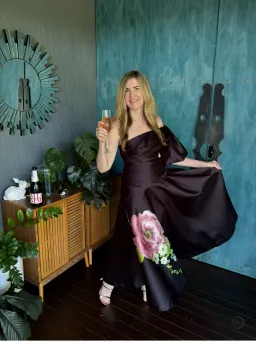 Alemais Regent Noir Gown Black / Multi Size 12 for rent on The Volte - image 4