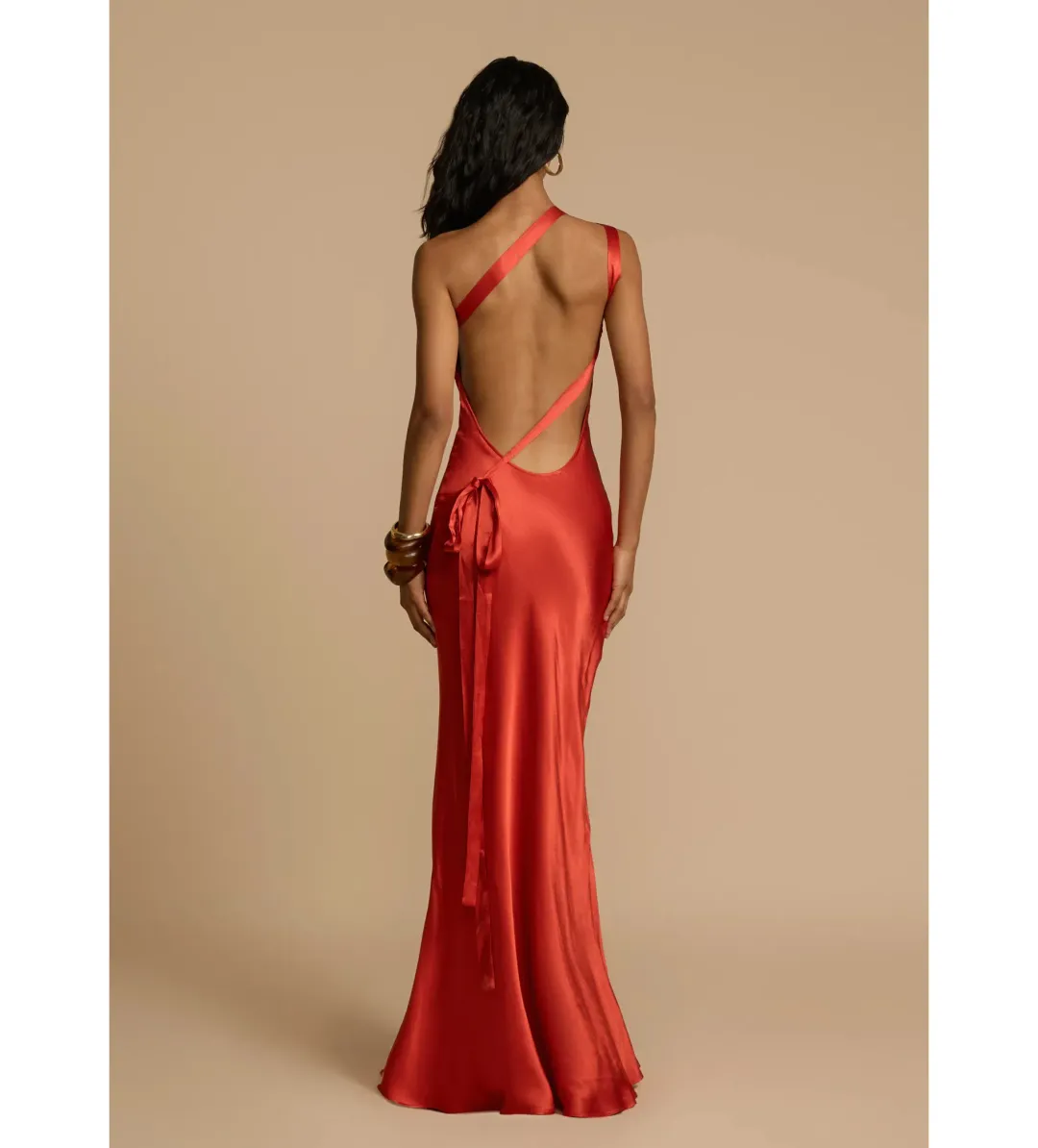 Arcina Ori Monique Dress in Rust Size AU8 for rent on The Volte - main image