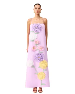 Elliatt Buttercup Embroidered Maxi Dress Purple Size M for rent on The Volte - image 1