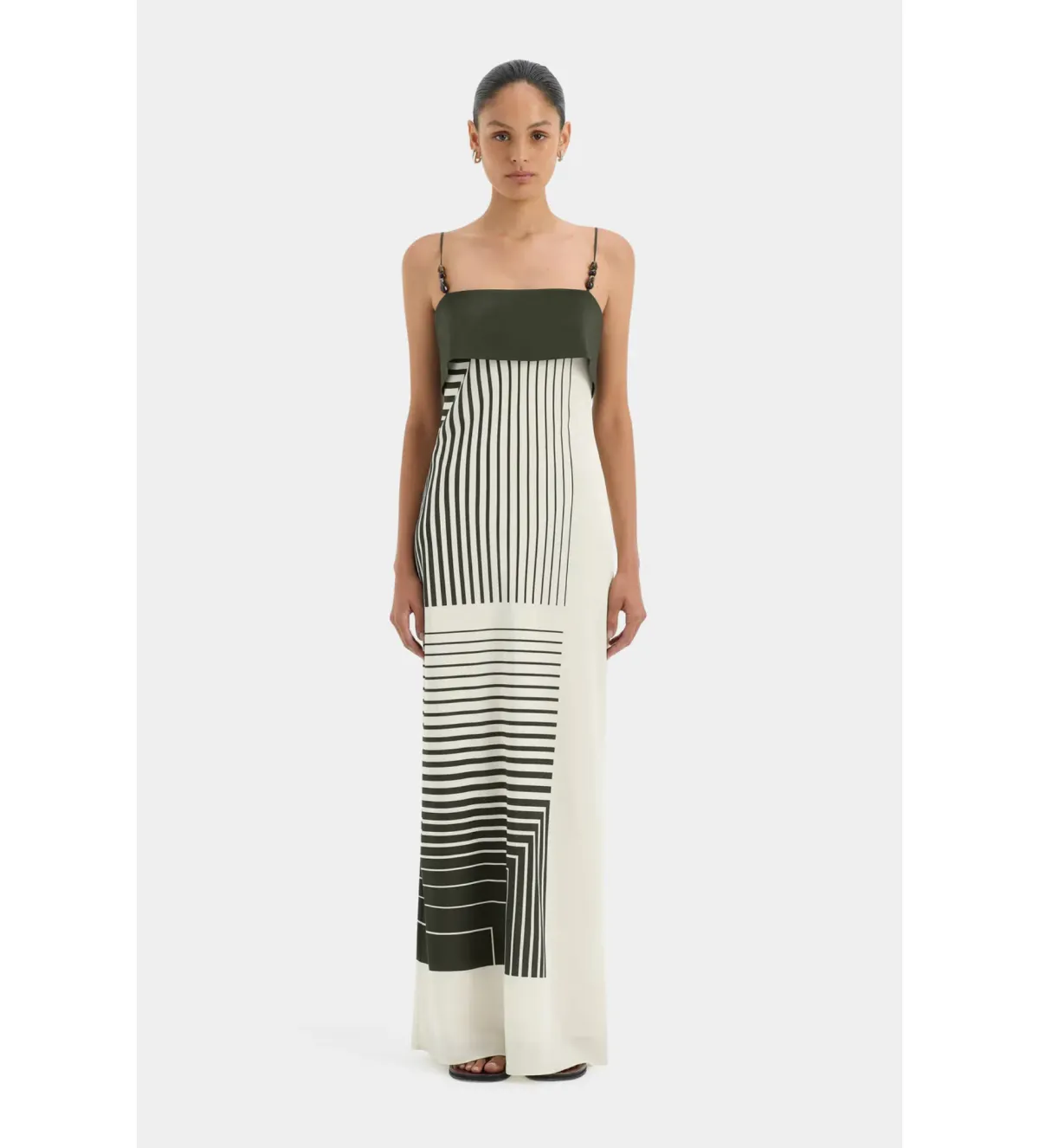Sir The Label Leilana Slip Dress in Garden Stripe Size AU14 - Image 1