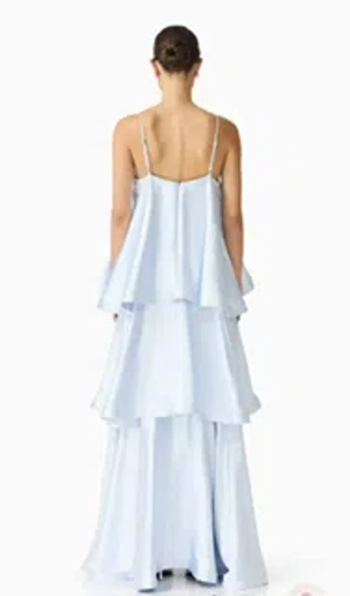 Tilly Tiered Maxi Dress in Pale Blue Size S - Image 3
