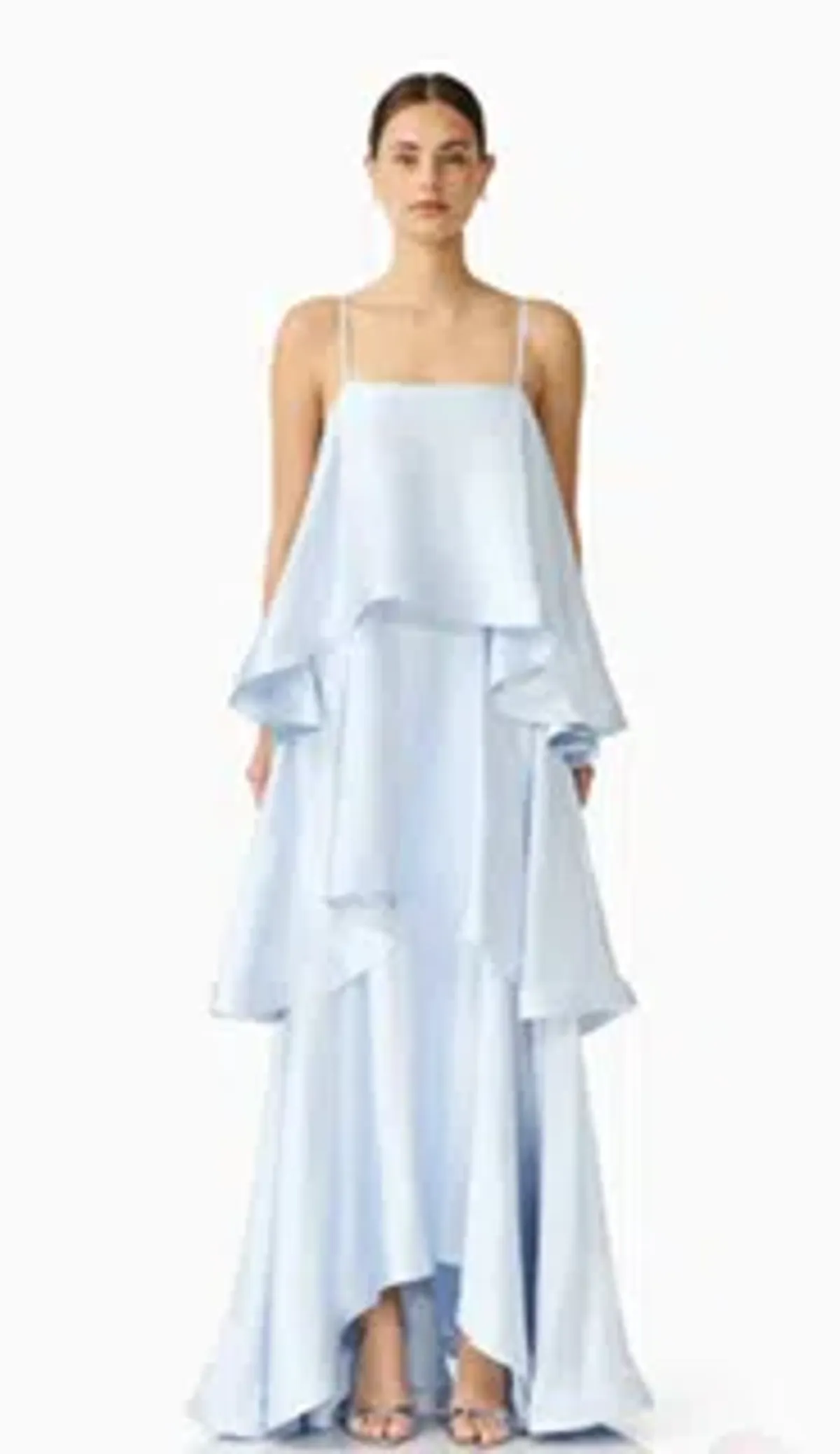 Tilly Tiered Maxi Dress in Pale Blue Size S - Image 2
