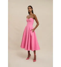 By Johnny Venus Shell Strapless Dress in Pink Size AU10 for rent on The Volte - image 2